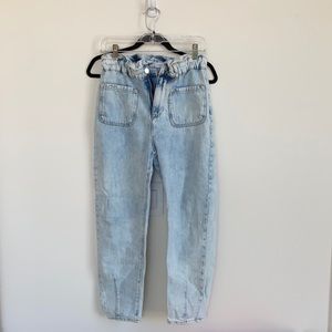 ZARA paper bag mom jeans